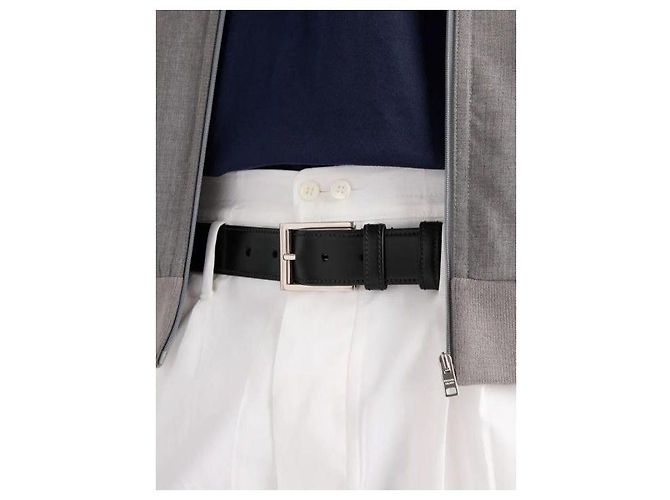 Prada Leather Silver Buckle Belt Black - view 6