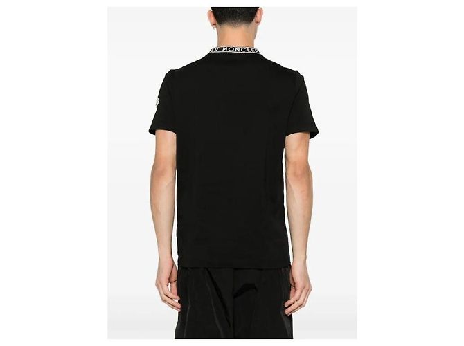 Moncler Baumwoll-T-Shirt mit Logo-Besatz - Ansicht 6