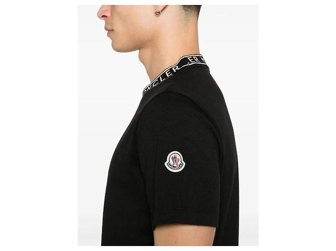 Moncler Baumwoll-T-Shirt mit Logo-Besatz - Ansicht 7