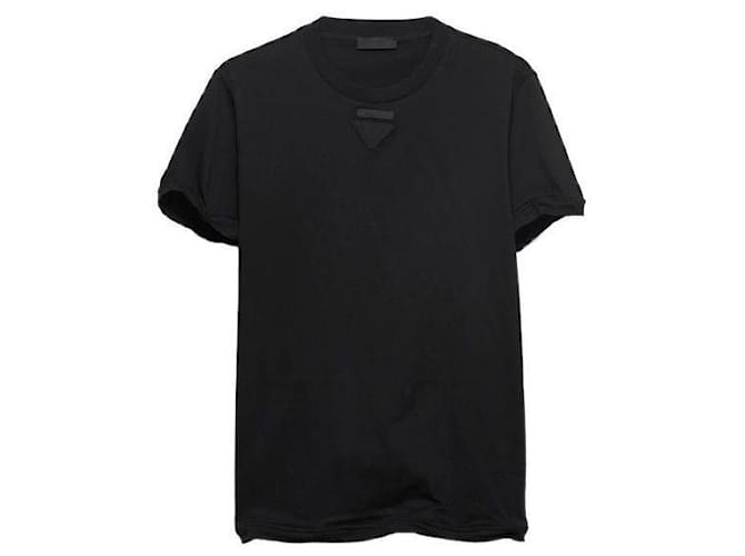 Prada Baumwoll-T-Shirt Schwarz - Ansicht 4