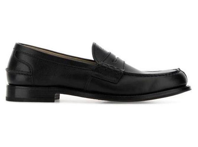 Prada Mocassino in pelle con logo lettering - vista 4
