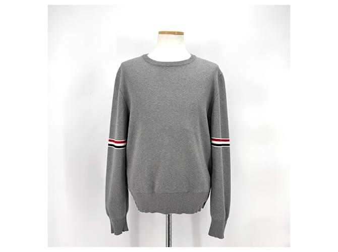 Thom Browne Milano-Strickarmband Grau Braun - Ansicht 3