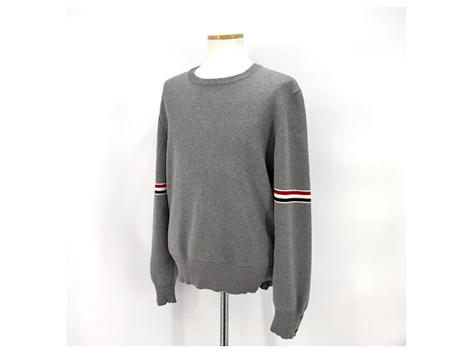 Thom Browne Milano-Strickarmband Grau Braun - Ansicht 4