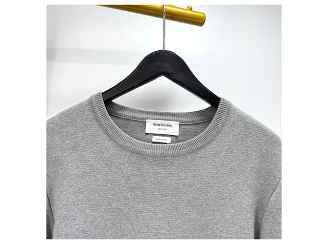 Thom Browne Milano-Strickarmband Grau Braun - Ansicht 6