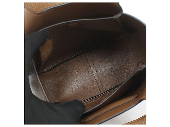 Prada Mini borsa tote in Vitello Daino marrone - vista 10