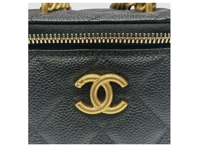 Chanel Vanity Square Caviar Heartball Black Nero - vista 12