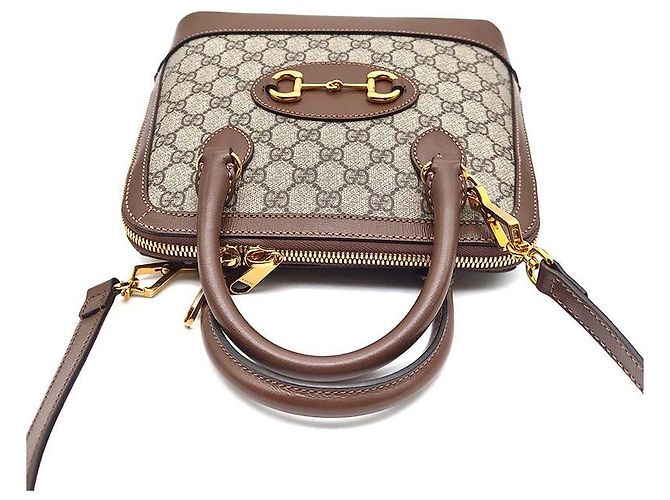 Gucci Borsa Horsebit con manico piccolo Marrone - vista 6