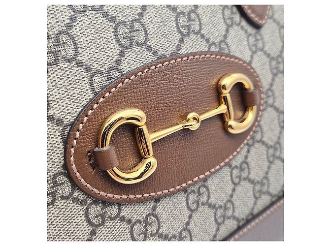 Gucci Borsa Horsebit con manico piccolo Marrone - vista 8