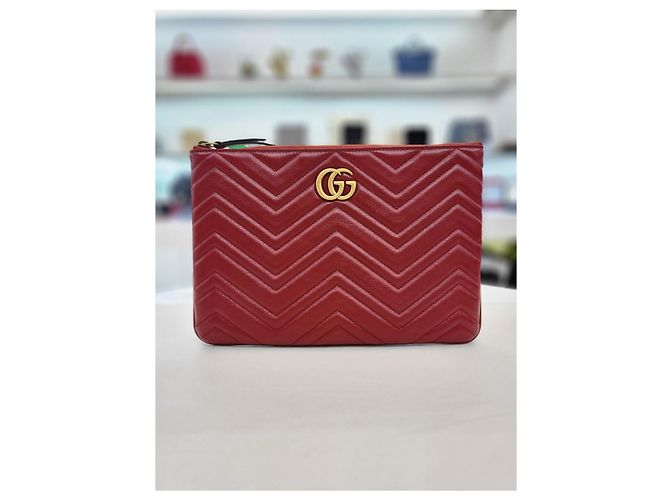 Gucci Clutch Marmont Rosso - vista 10