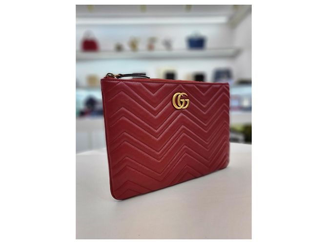 Gucci Clutch Marmont Rosso - vista 13