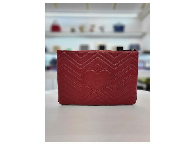 Gucci Clutch Marmont Rosso - vista 14