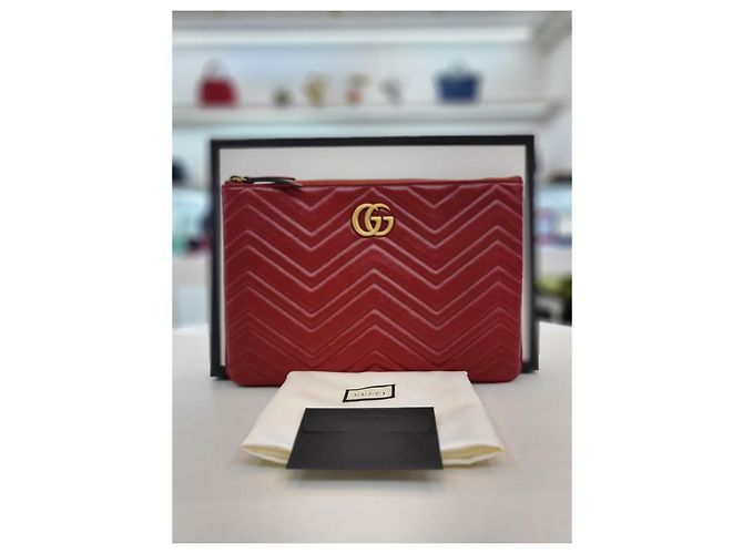 Gucci Clutch Marmont Rosso - vista 9
