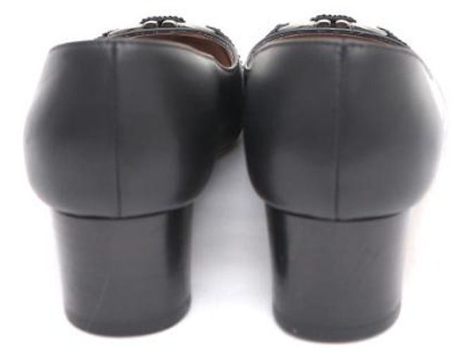 Salvatore Ferragamo Tacones de cuero Gancini patentado Negro - vista 11