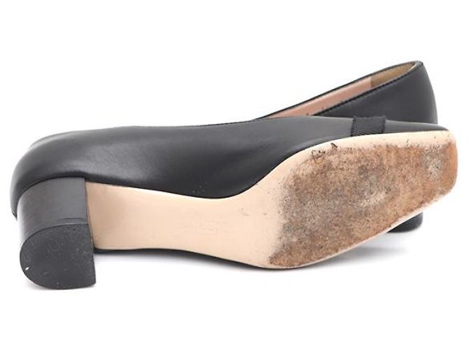 Salvatore Ferragamo Tacones de cuero Gancini patentado Negro - vista 12