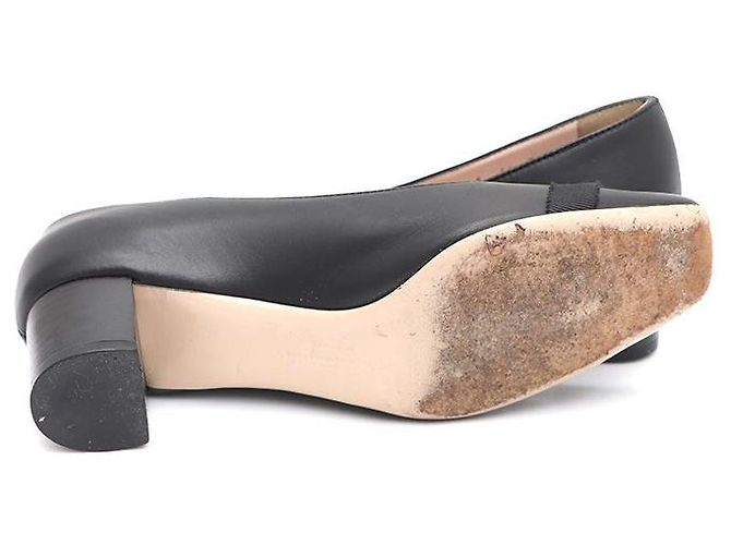 Salvatore Ferragamo Tacones de cuero Gancini patentado Negro - vista 5