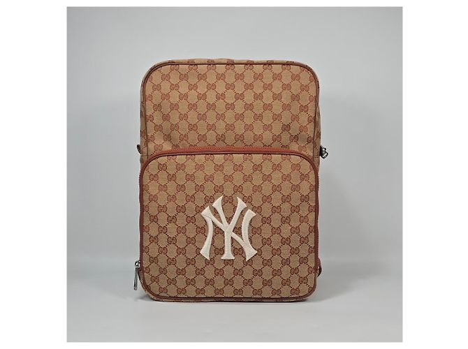 Gucci Zaino MLB GG Logo Jacquard Multicolore - vista 3