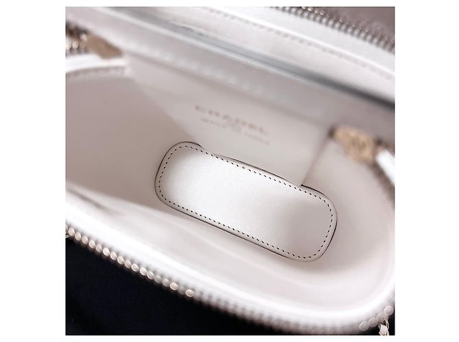 Chanel Borsa a tracolla Vanity White Caviar con catena Bianco - vista 7