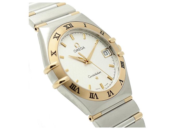 Omega Constellation Combi Medium Half Bar Argyle Pattern Dial Men's Watch Quartz White - view 11