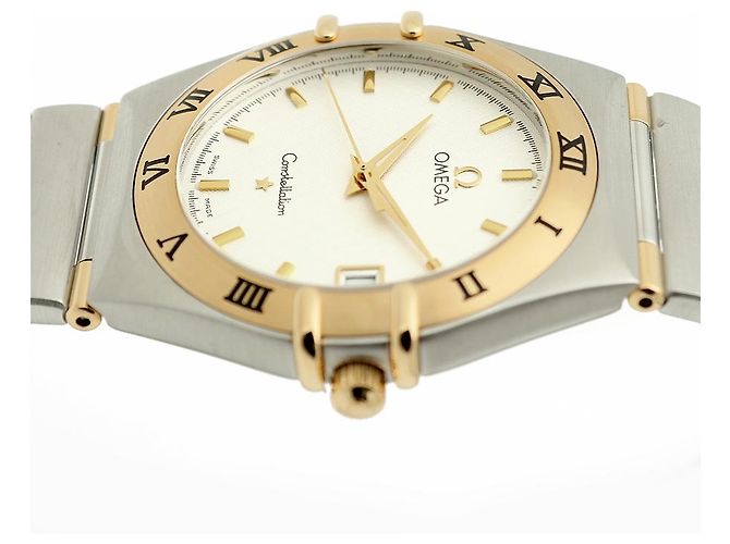 Omega Constellation Combi Medium Half Bar Argyle Pattern Dial Men's Watch Quartz White - view 12