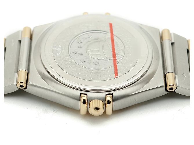 Omega Constellation Combi Medium Half Bar Argyle Pattern Dial Men's Watch Quartz White - view 13