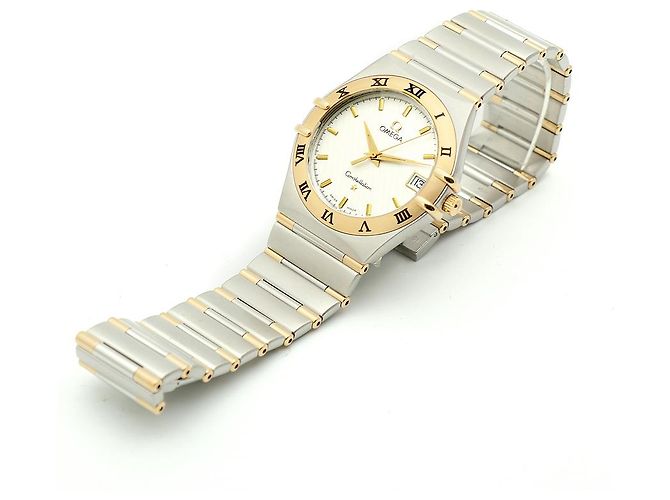 Omega Constellation Combi Medium Half Bar Argyle Pattern Dial Men's Watch Quartz White - view 14