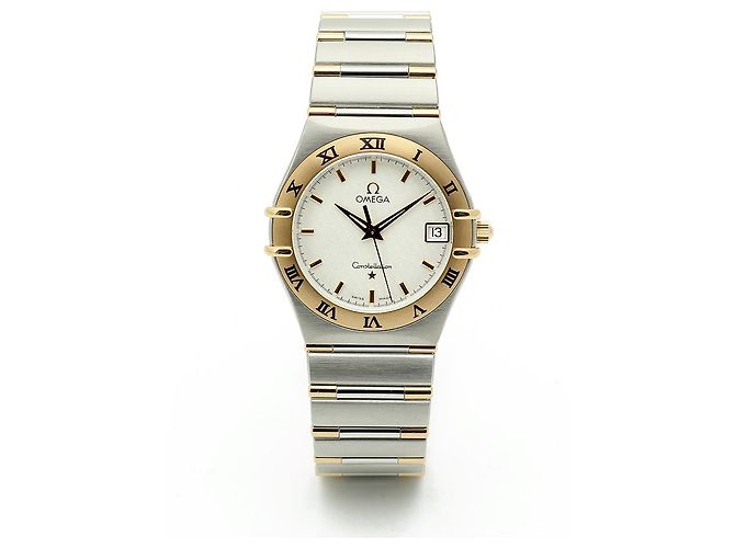 Omega Constellation Combi Medium Half Bar Argyle Pattern Dial Men's Watch Quartz White - view 16