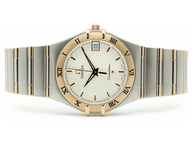 Omega Constellation Combi Medium Half Bar Argyle Pattern Dial Men's Watch Quartz White - view 19