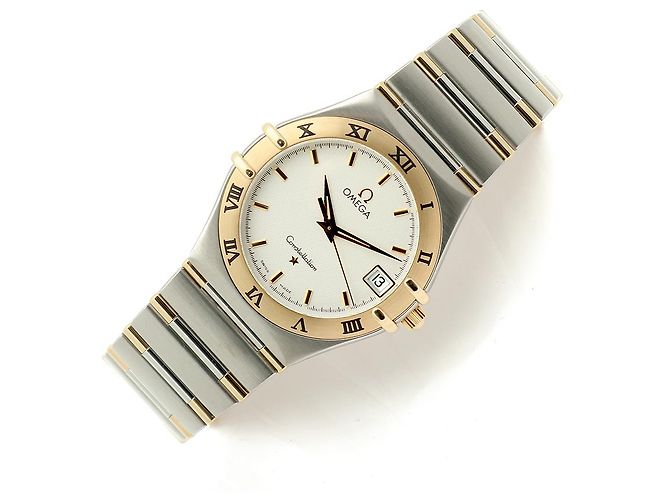 Omega Constellation Combi Medium Half Bar Argyle Pattern Dial Men's Watch Quartz White - view 21