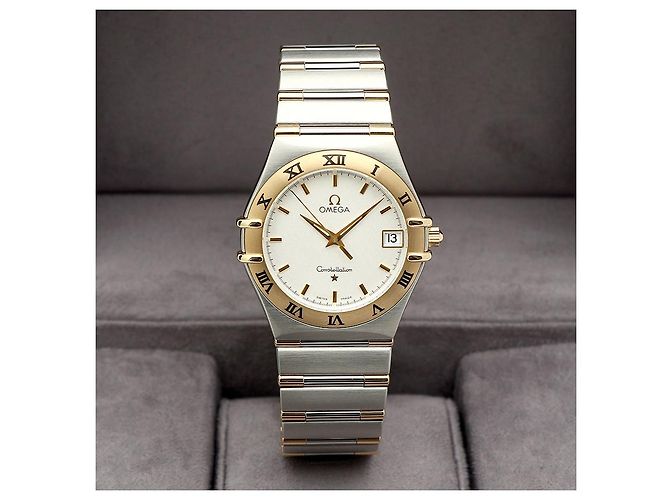 Omega Constellation Combi Medium Half Bar Argyle Pattern Dial Men's Watch Quartz White - view 24