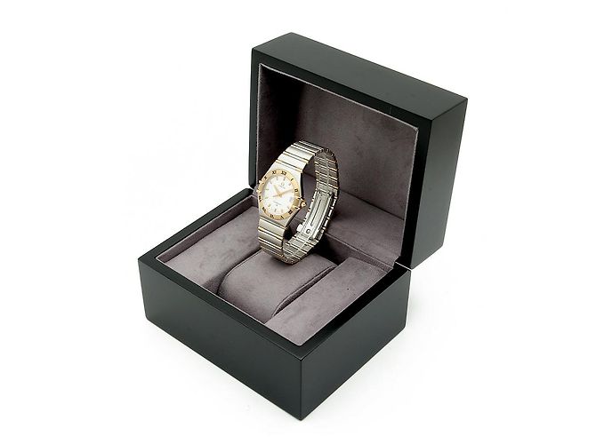 Omega Constellation Combi Medium Half Bar Argyle Pattern Dial Men's Watch Quartz White - view 25
