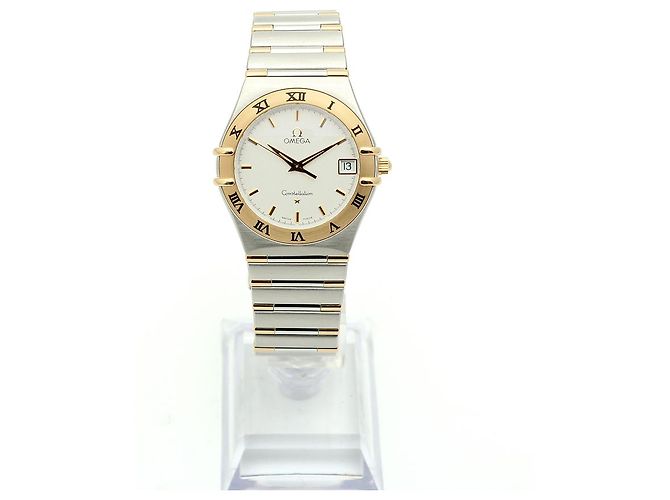 Omega Constellation Combi Medium Half Bar Argyle Pattern Dial Men's Watch Quartz White - view 3