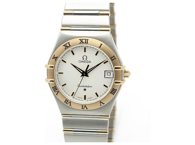 Omega Constellation Combi Medium Half Bar Argyle Pattern Dial Men's Watch Quartz White - view 8