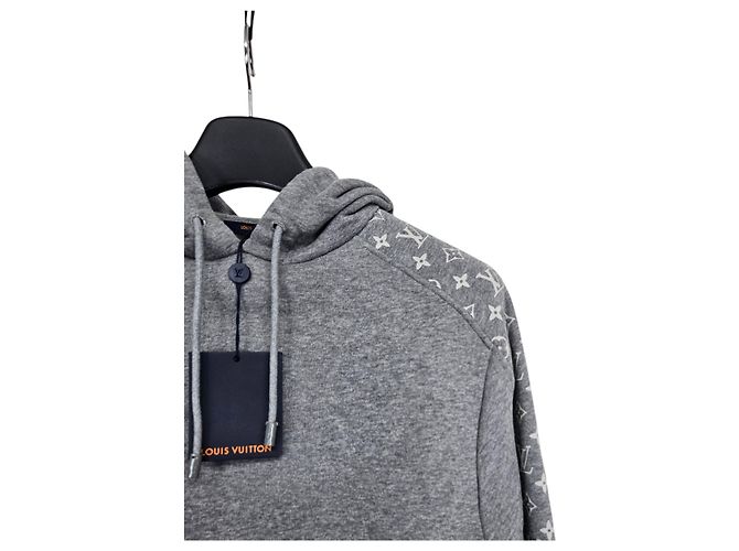 Louis Vuitton Monogram Circle Cut Hoodie Grau Braun - Ansicht 4