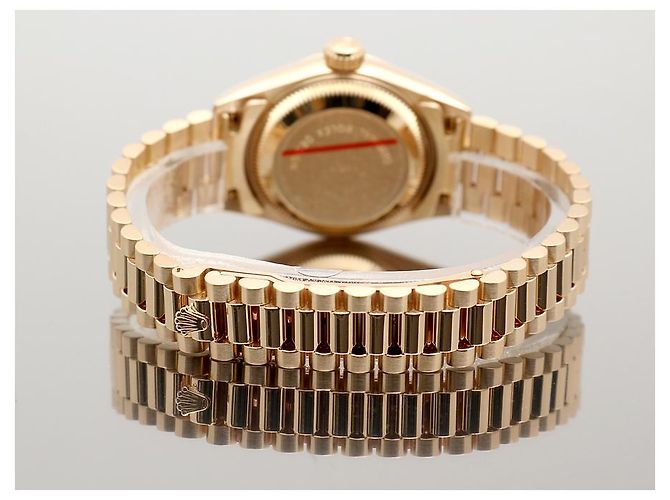 Rolex Orologio Datejust da donna in oro con quadrante in oro e dieci diamanti originali D'oro - vista 17