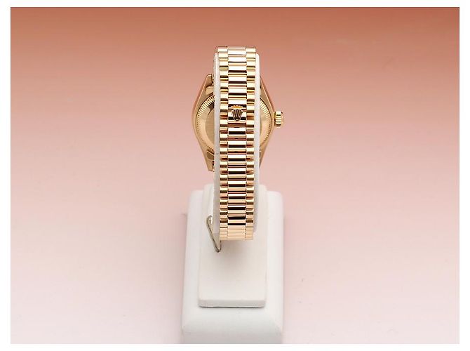 Rolex Orologio Datejust da donna in oro con quadrante in oro e dieci diamanti originali D'oro - vista 5