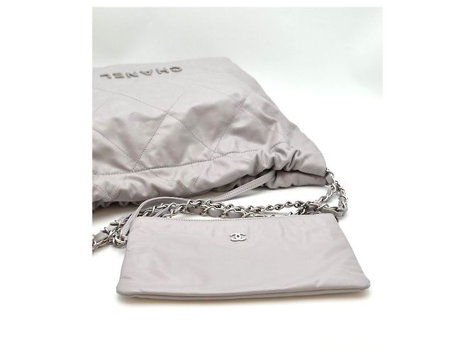Chanel Borsa a Spalla Medium Grigia Marrone - vista 19