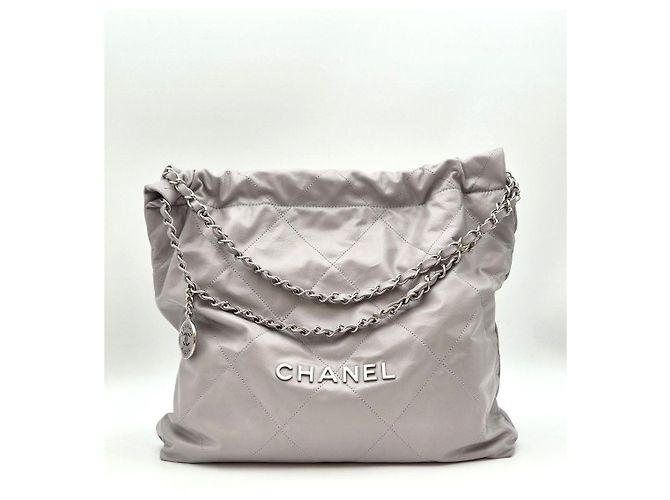 Chanel Borsa a Spalla Medium Grigia Marrone - vista 4