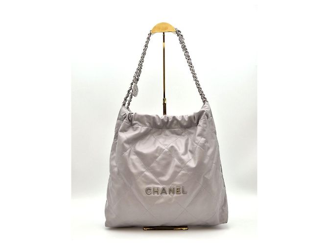 Chanel Borsa a Spalla Medium Grigia Marrone - vista 6