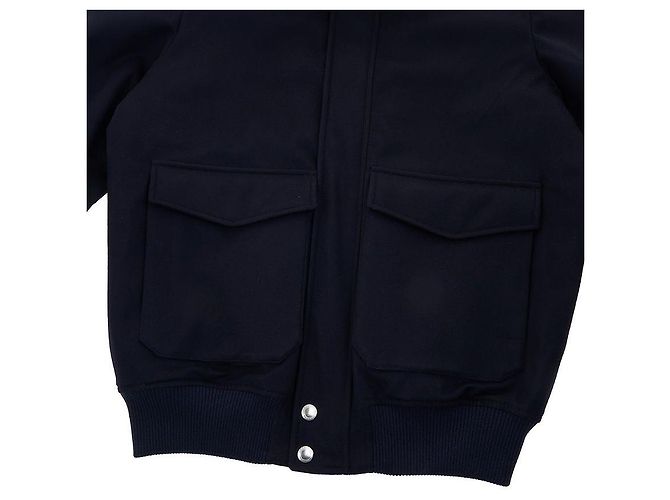 Brunello Cucinelli Giacca da uomo con collo in pelliccia e tasche con patta Nero - vista 6