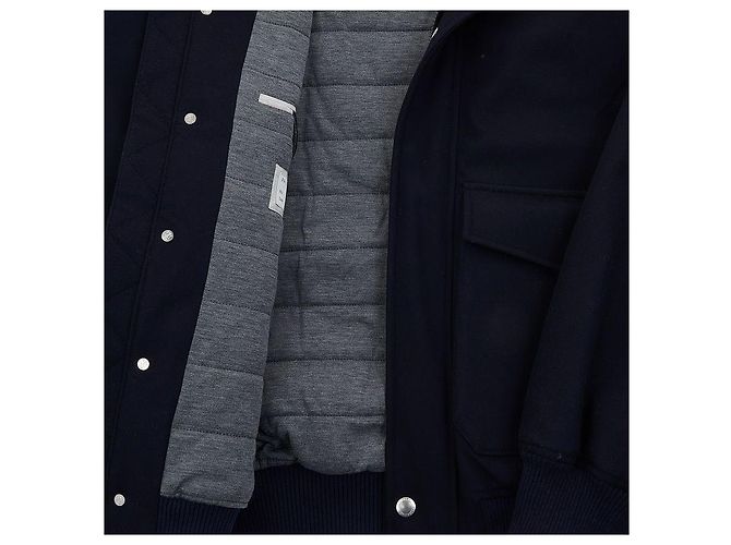Brunello Cucinelli Giacca da uomo con collo in pelliccia e tasche con patta Nero - vista 9