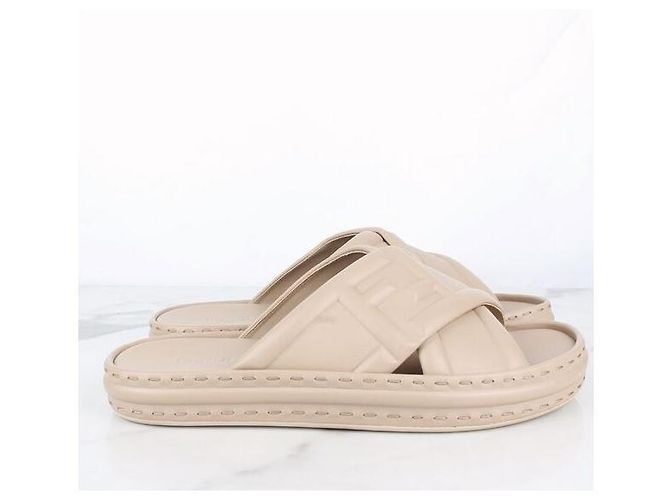Fendi Sandali e pantofole in pelle Napa Arancione - vista 4