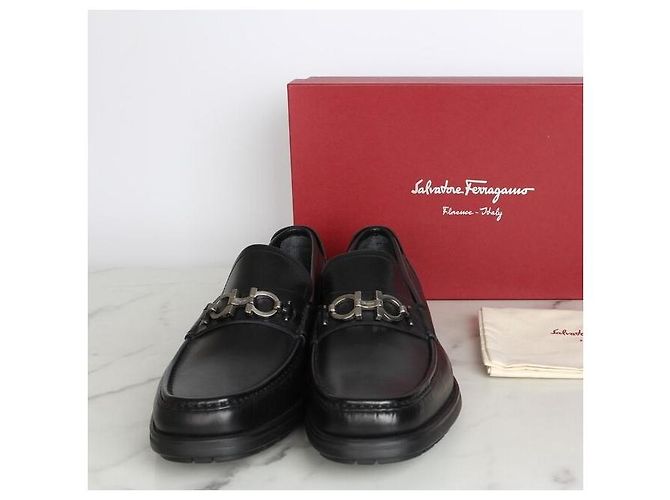 Salvatore Ferragamo Mocassini in pelle neri Nero - vista 2