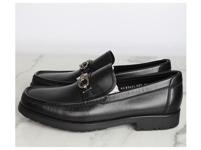 Salvatore Ferragamo Mocassini in pelle neri Nero - vista 3