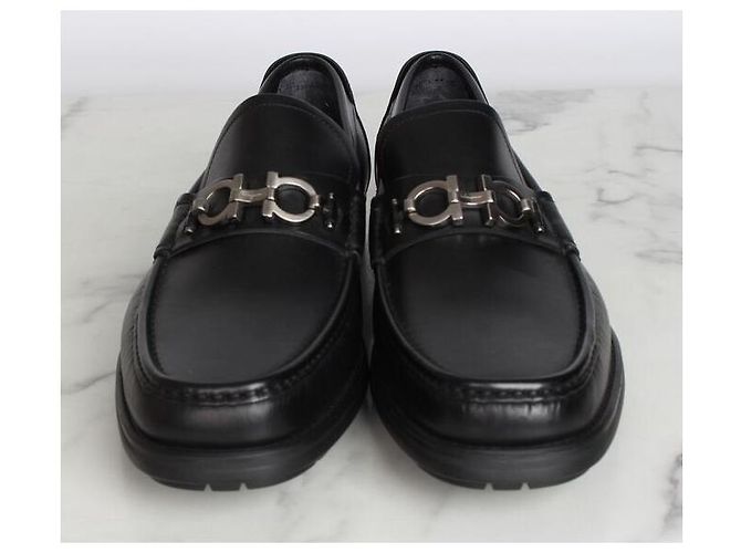 Salvatore Ferragamo Mocassini in pelle neri Nero - vista 4