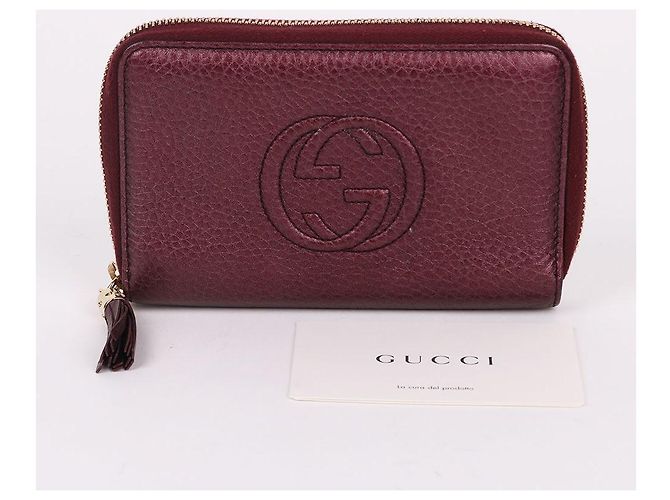 Gucci Soho Damen Geldbörse Medium mit Quaste in Burgundy Rot - Ansicht 11