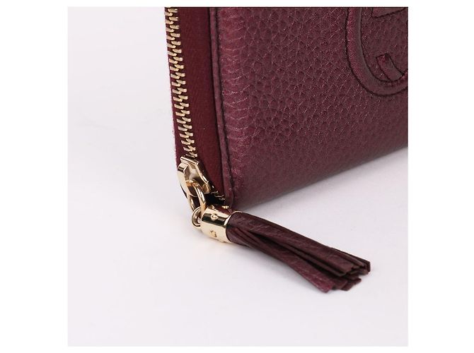Gucci Soho Damen Geldbörse Medium mit Quaste in Burgundy Rot - Ansicht 5