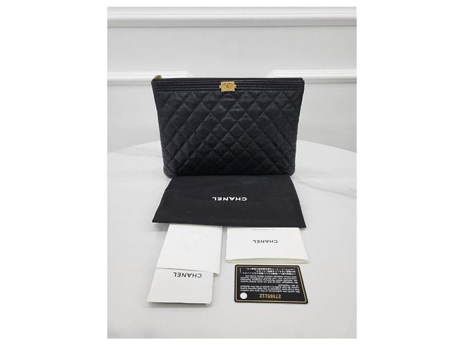 Chanel Clutch Boy Gold New Medium Gold Series D'oro - vista 7