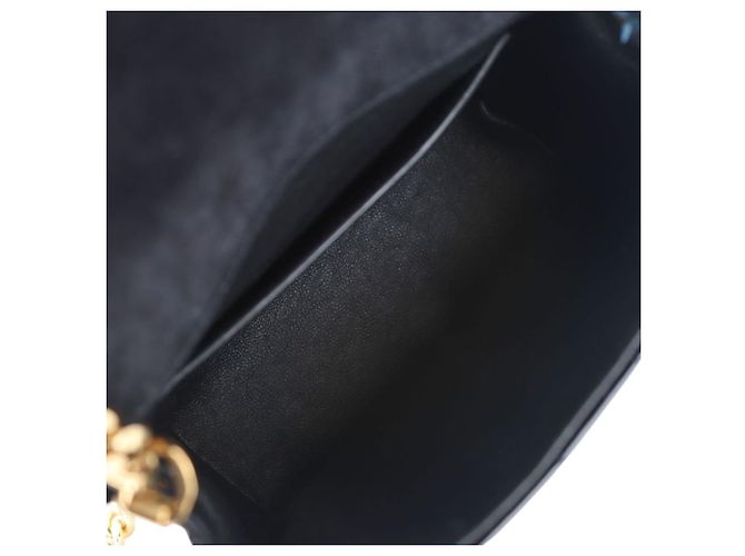 Saint Laurent Borsa Vicky Small in vernice trapuntata Multicolore - vista 7