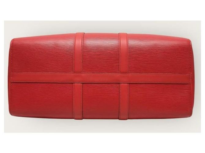 Louis Vuitton Borsa Keepall Epi con Logo Supreme Rosso - vista 6