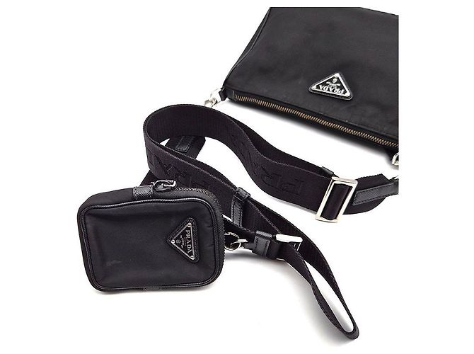 Prada Borsa a tracolla in tessuto Re-nylon Nero - vista 5